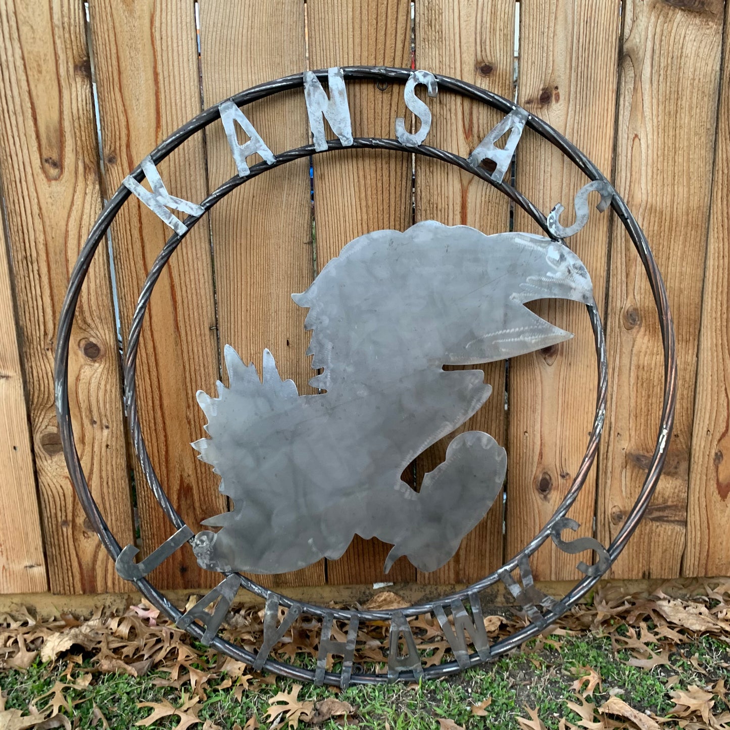 KANSAS JAYHAWKS RAW CUSTOM METAL VINTAGE CRAFT SIGN UNPAINTED TEAM HANDMADE