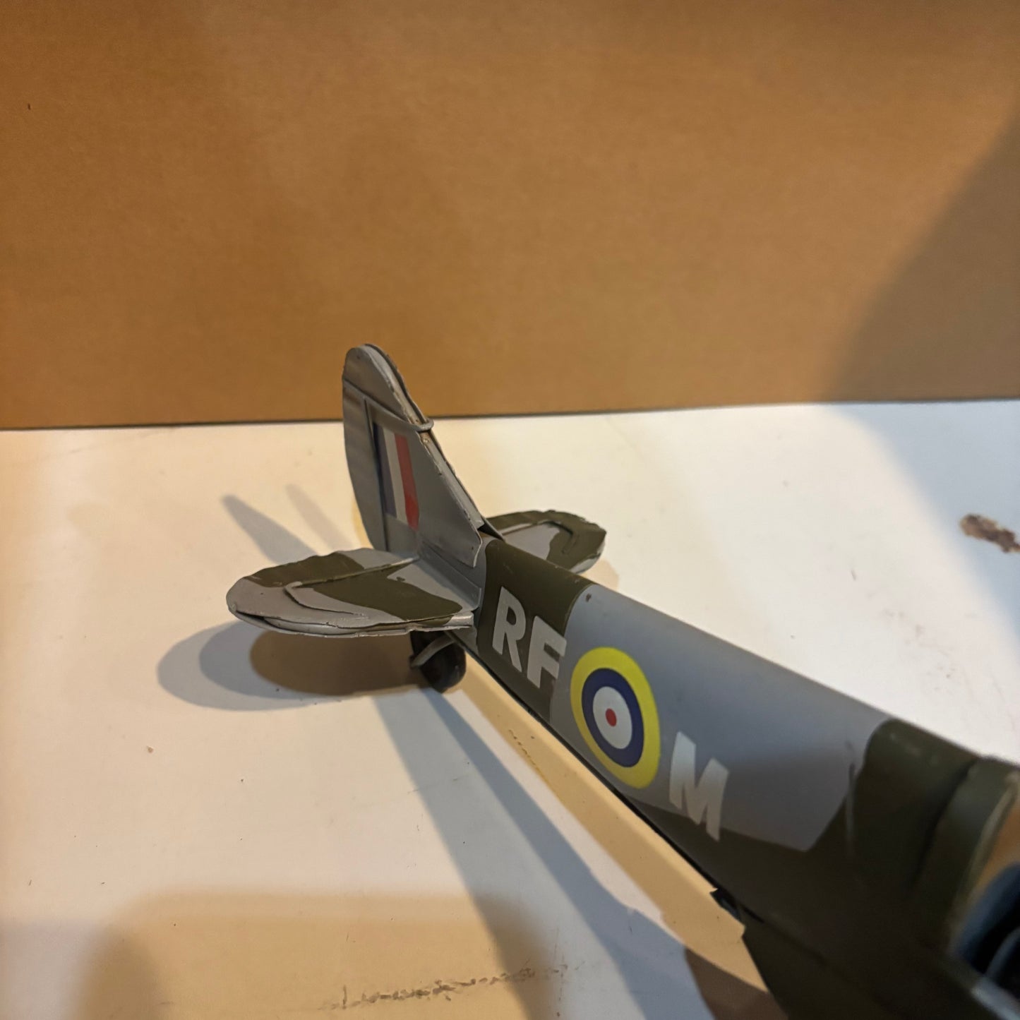 SPITFIRE METAL AIRPLAINE WW WESTERN HOME DECOR HANDMADE #RA0234