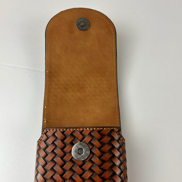7" LONE STAR LEATHER HOLSTER TAN BROWN STAR POUCH EXTRA LARGE  BELT LOOP CELL PHONE CASE UNIVERSAL OVERSIZE #EH12702