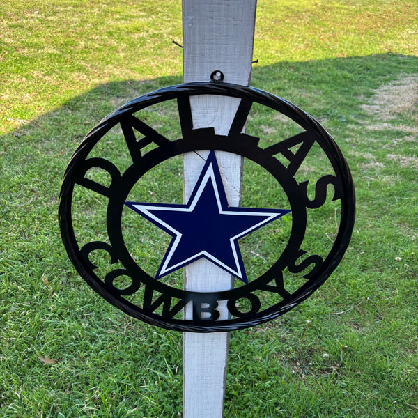 18",24",36" DALLAS COWBOYS METAL WALL ART WESTERN HOME DECOR VINTAGE RUSTIC BRONZE NEW #EH12316