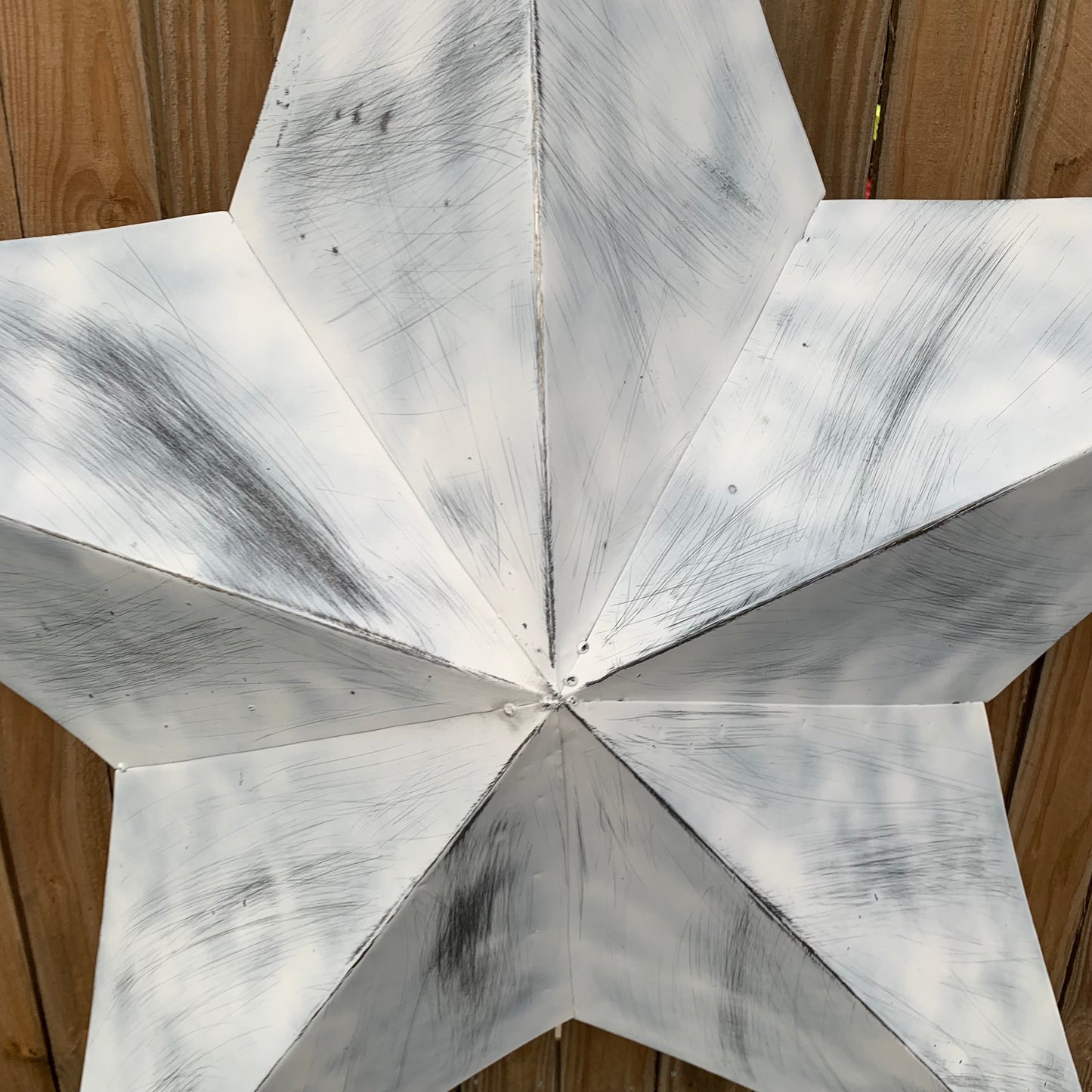 5 FOOT WHITE DISTRESSED STAR TWO TONE TEXTURE BARN STAR METAL LONESTAR TWISTED ROPE RING WESTERN HOME DECOR HANDMADE NEW