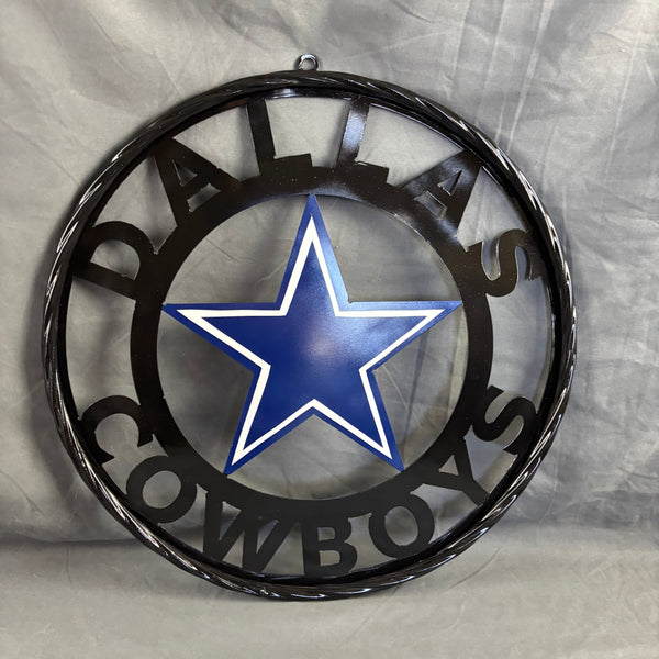 18",24",36" DALLAS COWBOYS METAL WALL ART WESTERN HOME DECOR VINTAGE RUSTIC BRONZE NEW #EH12316