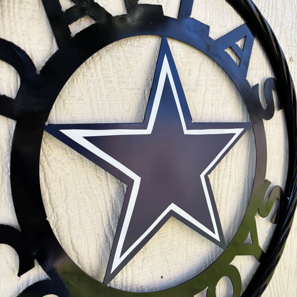 18",24",36" DALLAS COWBOYS METAL WALL ART WESTERN HOME DECOR VINTAGE RUSTIC BRONZE NEW #EH12316