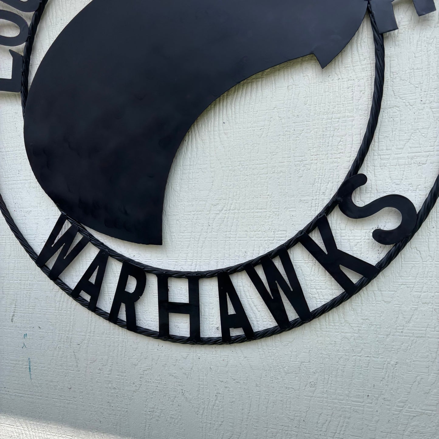 LOUISIANA MONROE WARHAWKS CUSTOM BLACK METAL VINTAGE CRAFT TEAM SIGN HANDMADE 18",24",32"