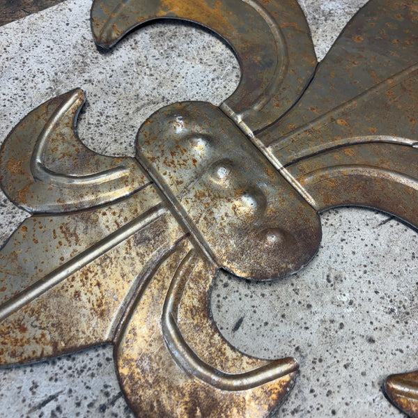 FLEUR DE LIS  CUSTOM RAW METAL UNPAINTED NO RING WALL ART SIGN WESTERN HOME DECOR HANDMADE NEW 12",18",24",32"