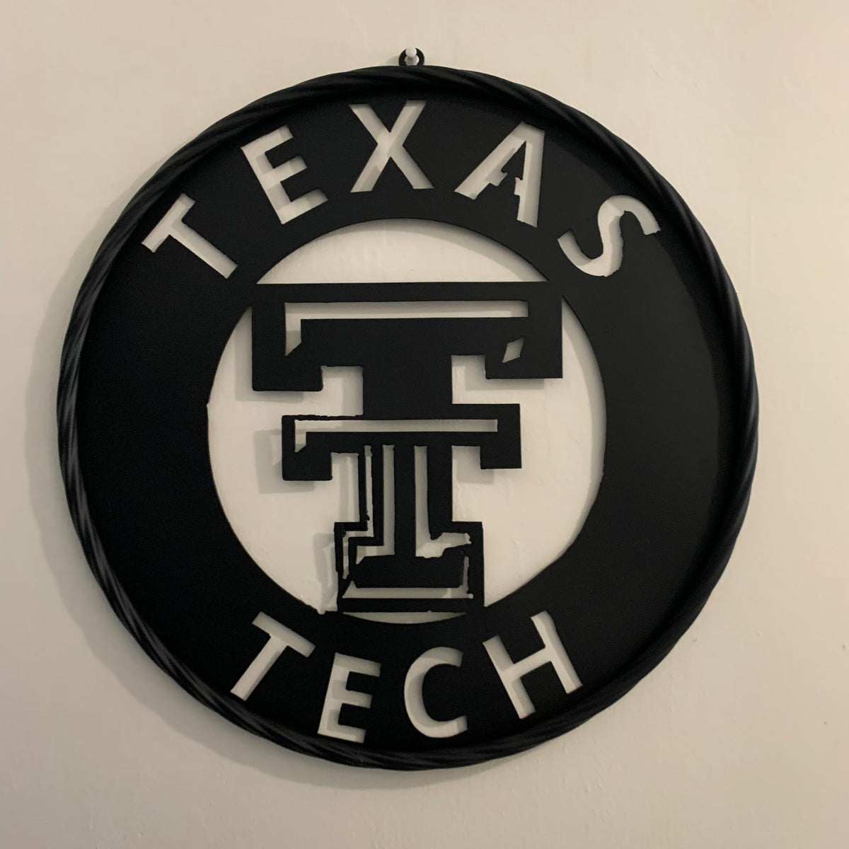12",18",24",32",36" TEXAS TECH RUSTIC BLACK CUSTOM METAL VINTAGE CRAFT TEAM SIGN HANDMADE TO ORDER