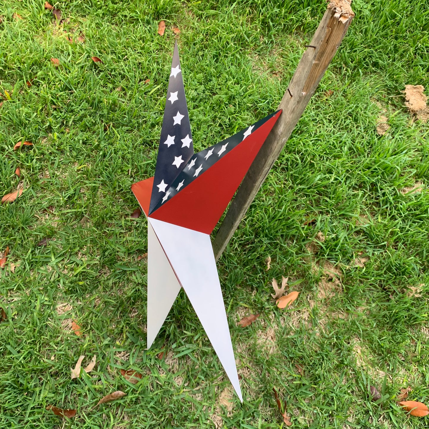 USA FLAG STAR STYLE# 5 RED WHITE & BLUE AMERICANA METAL BARN STAR WALL ART HANDMADE TO ORDER NEW #EH13380