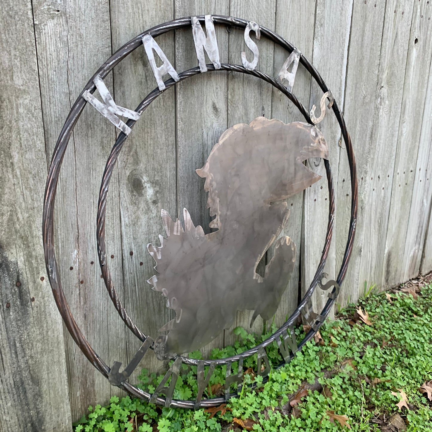 KANSAS JAYHAWKS RAW CUSTOM METAL VINTAGE CRAFT SIGN UNPAINTED TEAM HANDMADE