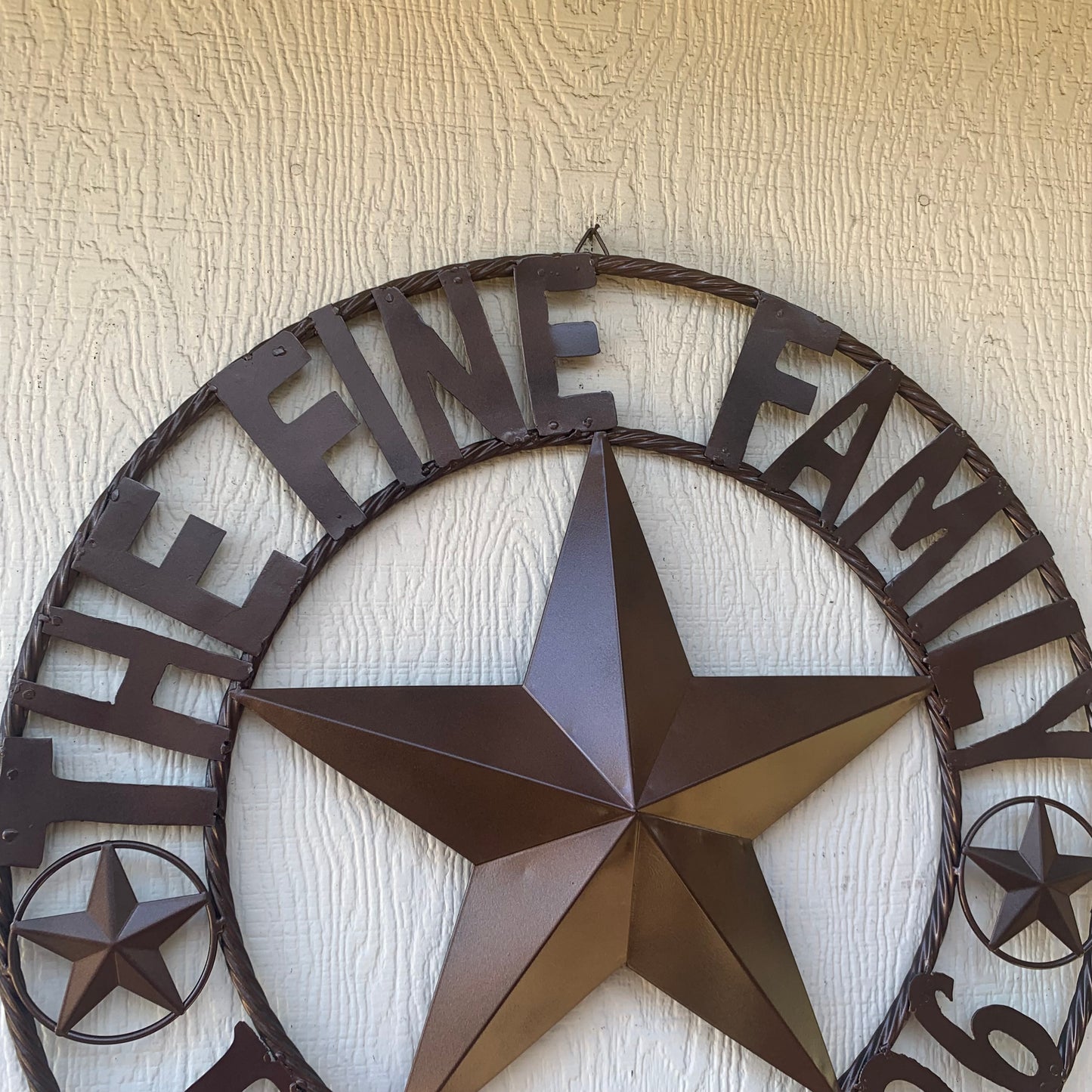 FINE FAMILY STYLE YOUR CUSTOM NAME STAR BARN STAR METAL LONE STAR WESTERN HOME DECOR RUSTIC BRONZE HANDMADE 24",32",36",50"