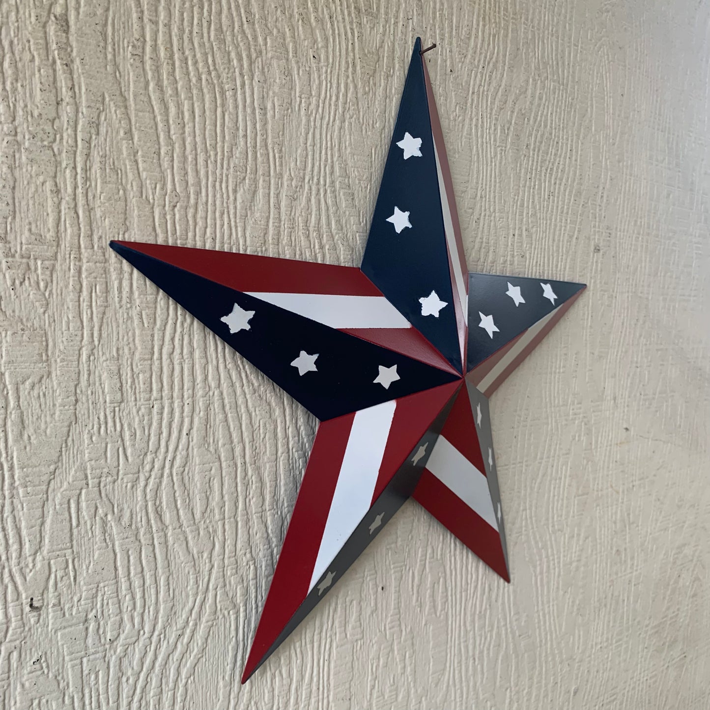 USA BARN STAR AMERICAN FLAG STAR RED WHITE & BLUE METAL STAR HANDMADE NEW 12",24",30" #EH11753