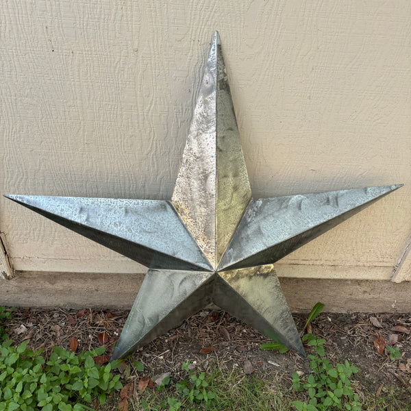 UNFINISHED GALVANIZED BARN STAR 3" TO 120" METAL WALL ART WESTERN HOME  DECOR HANDMADE #EH10418
