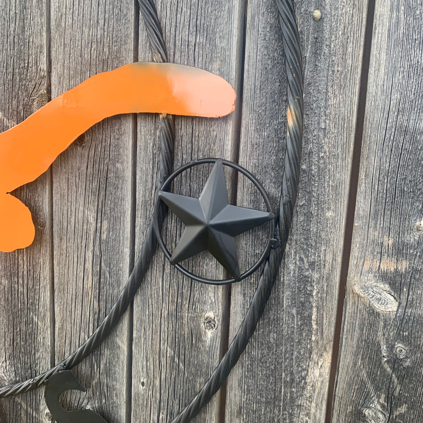 HOOKEM HORNS WITH LONE STAR TEXAS LONGHORNS HOOK EM METAL CUSTOM VINTAGE CRAFT WALL ART TEAM SIGN HANDMADE