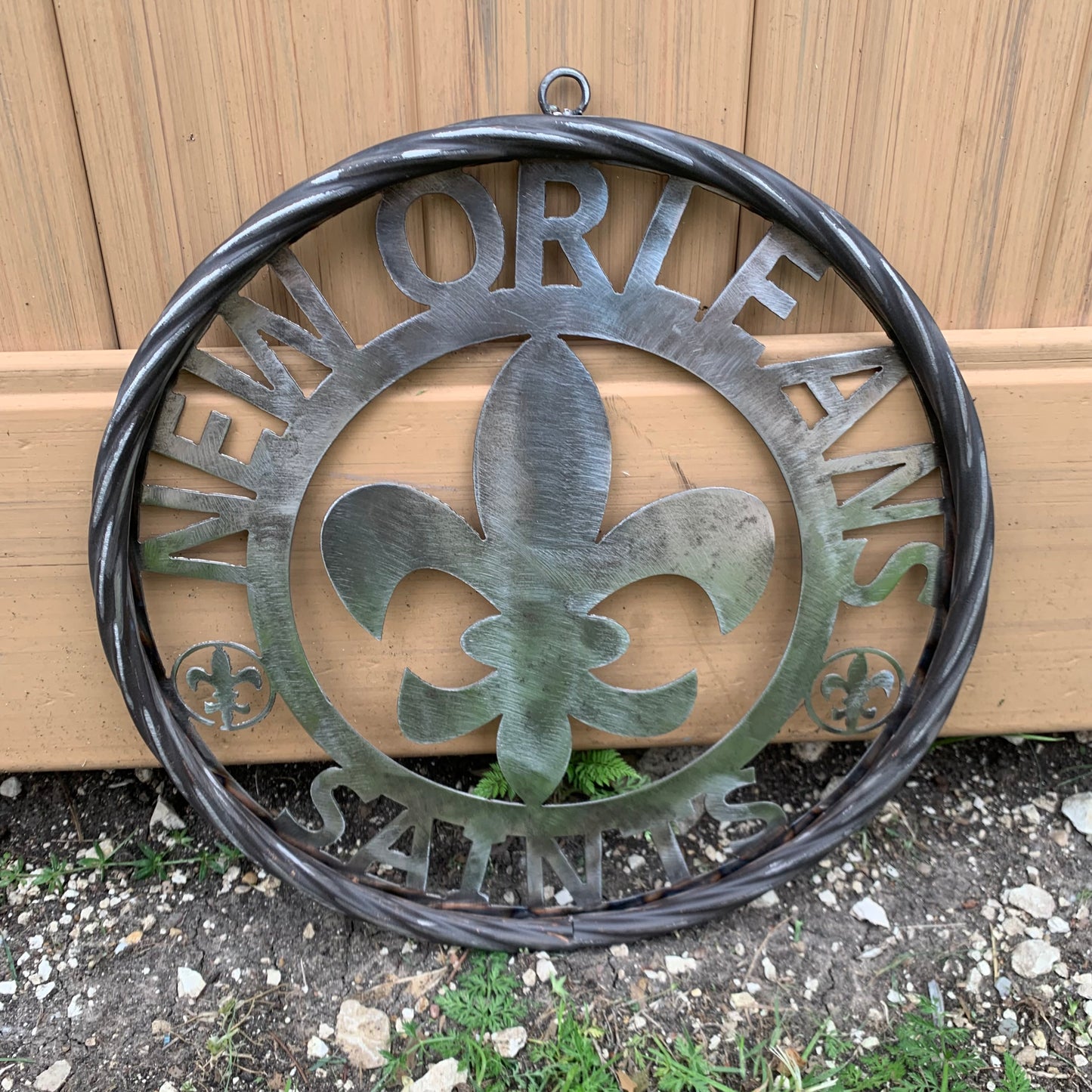 NEW ORLEANS SAINTS CUSTOM RAW METAL CRAFT SIGN WALL ART WESTERN HOME DECOR LASERCUT ART HANDMADE 12",18",24