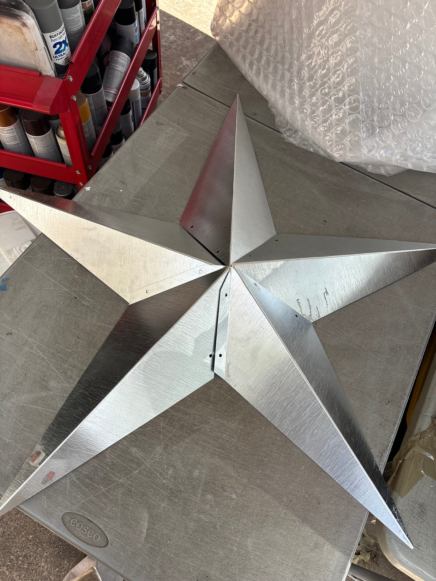 UNFINISHED GALVANIZED KIT STAR 3" TO 120" METAL BARN COUNTRY STAR WALL ART WESTERN HOME  DECOR HANDMADE #EH10418