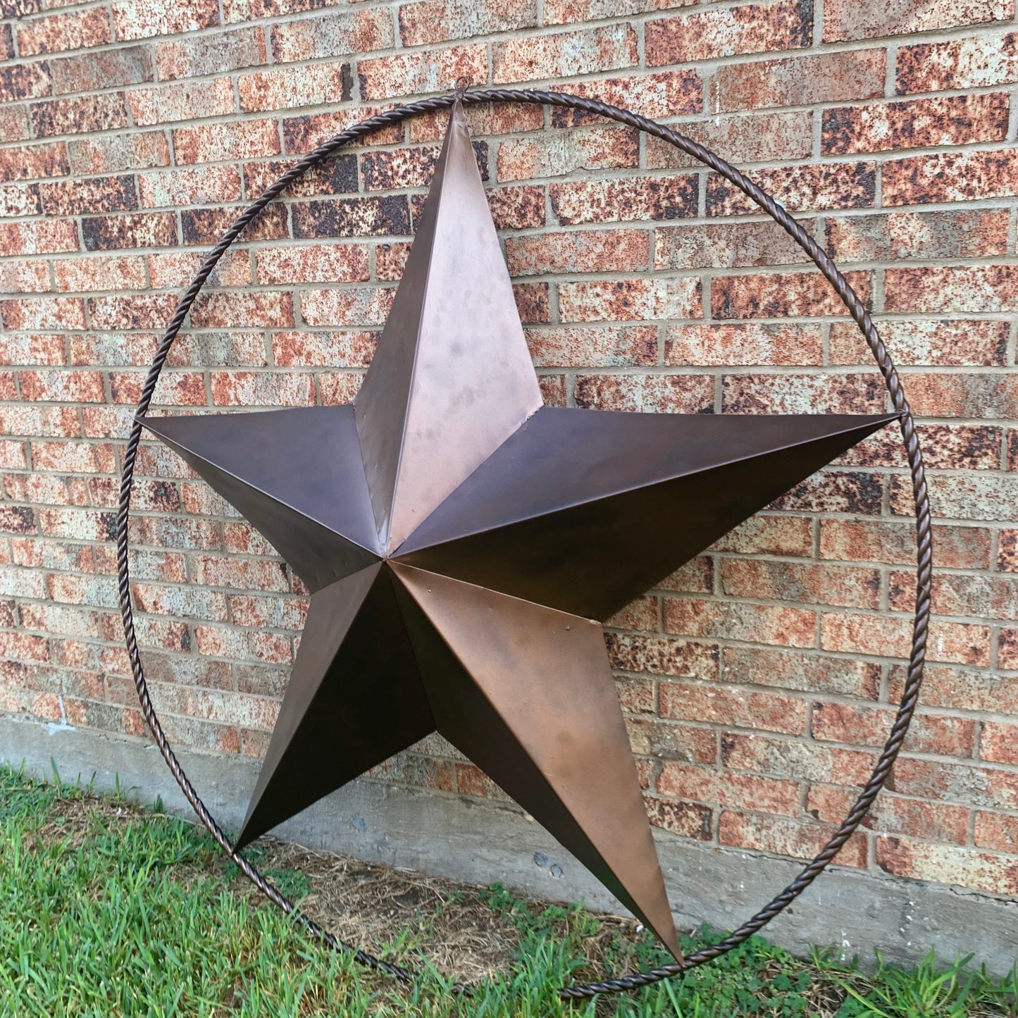 LONE STAR 60" BARN STAR METAL RUSTIC  BRONZE VINTAGE COPPER WALL ART WESTERN HOME DECOR HANDMADE NEW EH10524