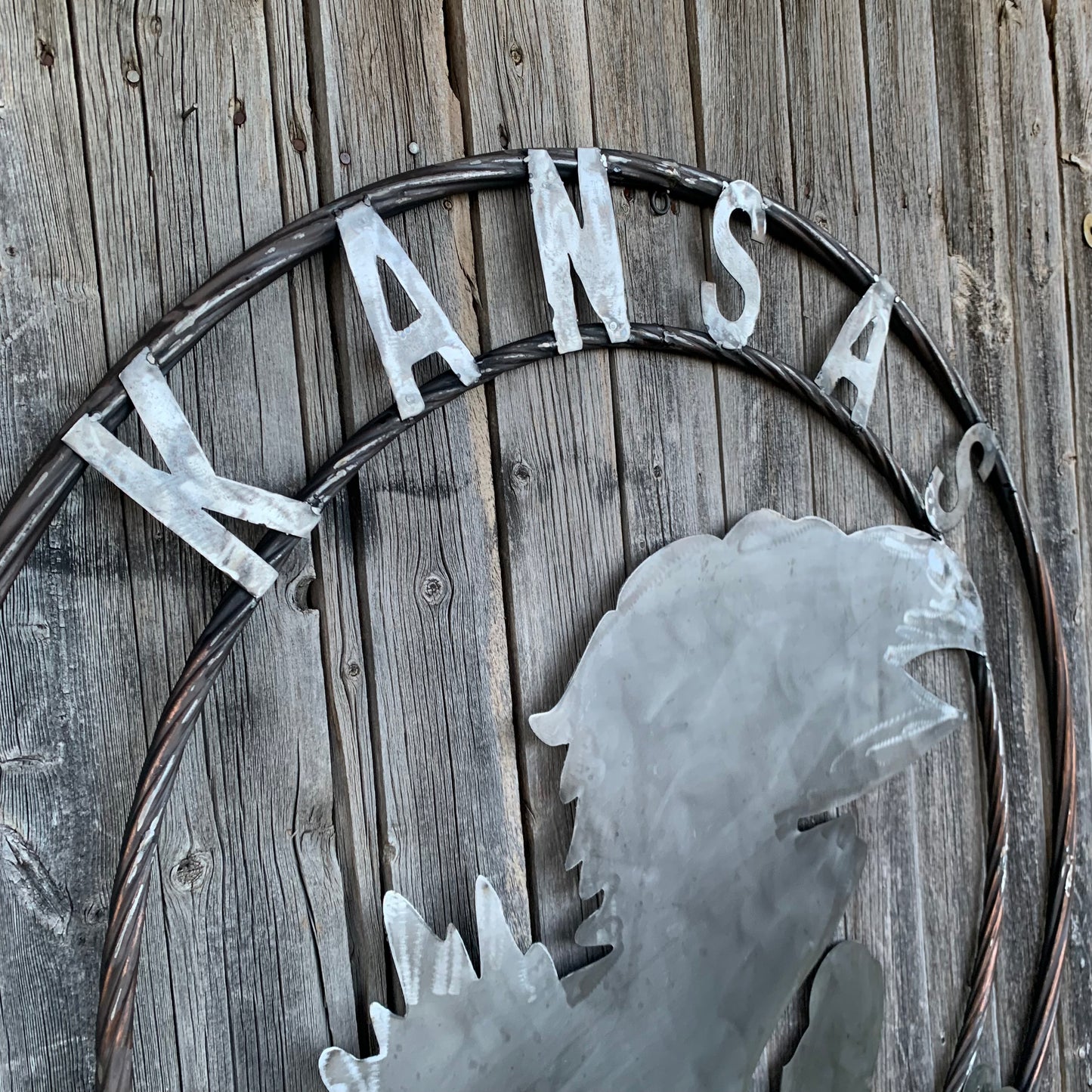 KANSAS JAYHAWKS RAW CUSTOM METAL VINTAGE CRAFT SIGN UNPAINTED TEAM HANDMADE