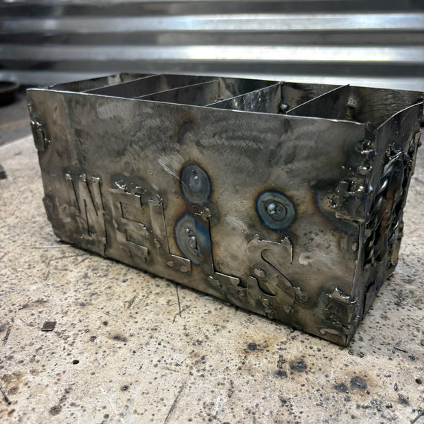 WELLS STYLE YOUR CUSTOM NAME REMOTE CONTROL HOLDER BOX METAL ART WESTERN HOME DECOR HANDMADE NEW #