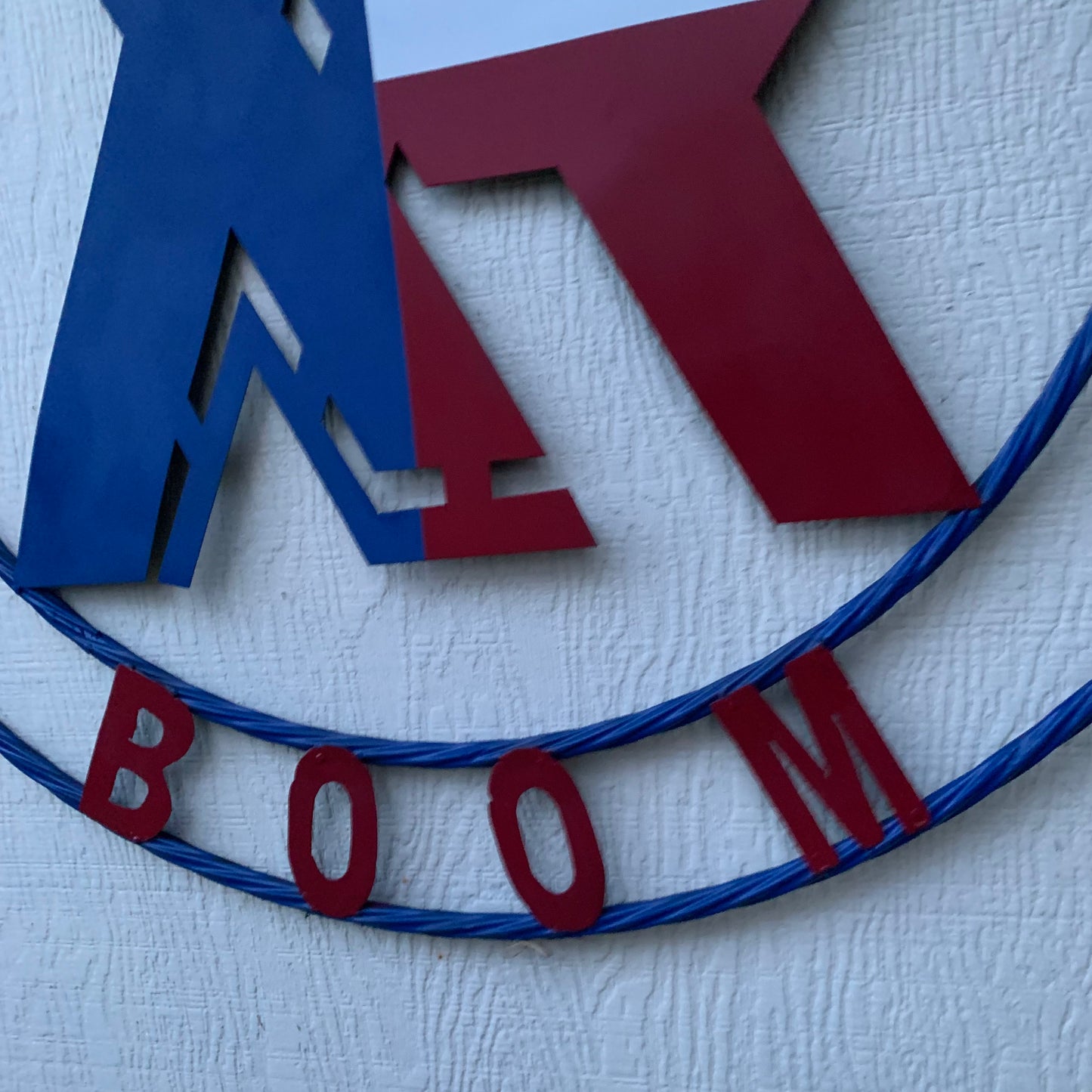 #EH11299 CUSTOM NAME XR ROOFING STYLE SIGN RED,WHITE & BLUE TEXAS FLAG LOGO HANDMADE