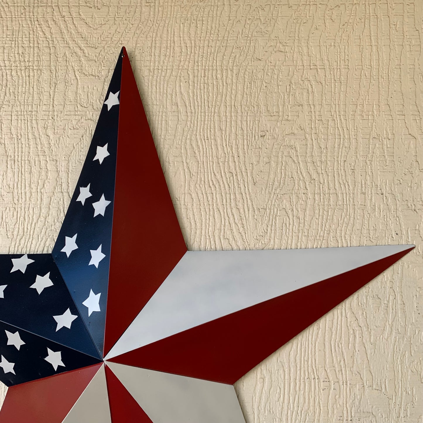 USA FLAG STAR STYLE# 5 RED WHITE & BLUE AMERICANA METAL BARN STAR WALL ART HANDMADE TO ORDER NEW #EH13380