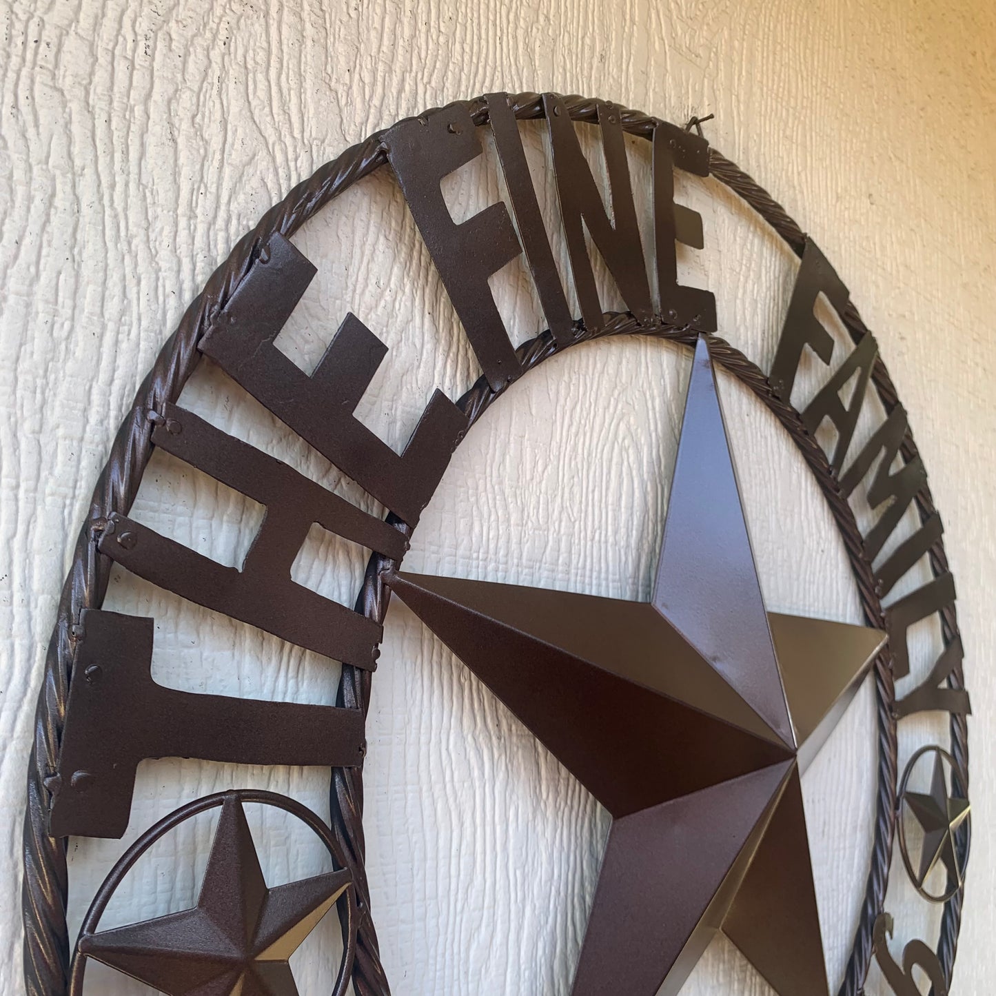 FINE FAMILY STYLE YOUR CUSTOM NAME STAR BARN STAR METAL LONE STAR WESTERN HOME DECOR RUSTIC BRONZE HANDMADE 24",32",36",50"