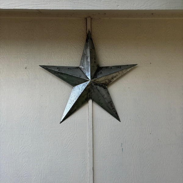 UNFINISHED GALVANIZED BARN STAR 3" TO 120" METAL WALL ART WESTERN HOME  DECOR HANDMADE #EH10418