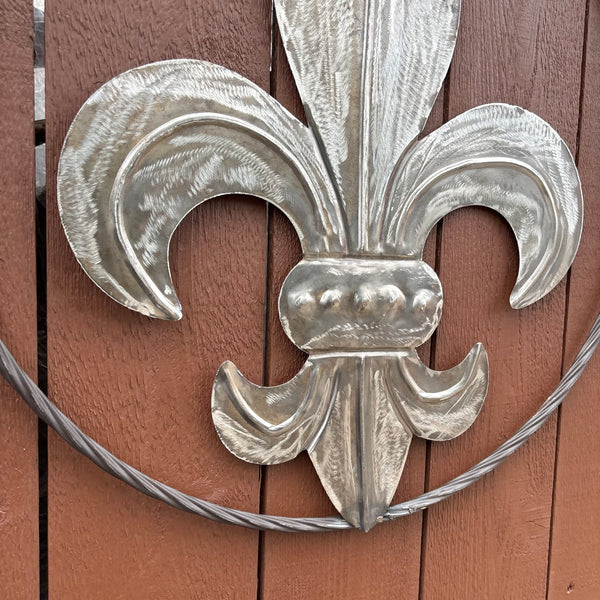 FLEUR DE LIS  CUSTOM RAW METAL METAL UNPAINTED WALL ART SIGN WESTERN HOME DECOR HANDMADE NEW 12",18",24",32"