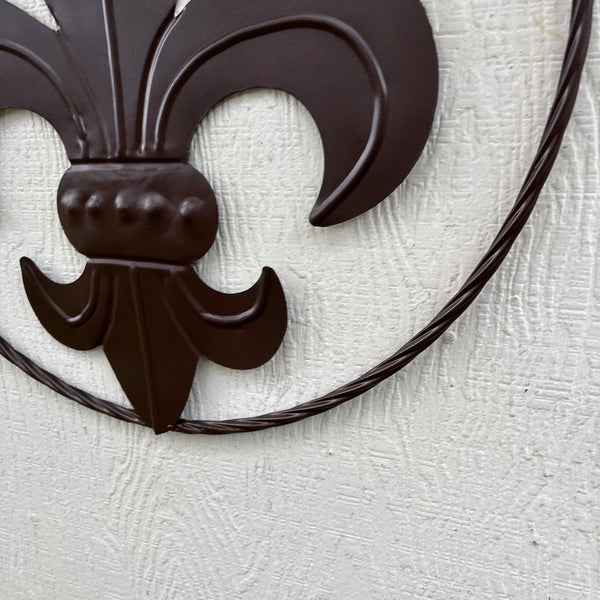 FLEUR DE LIS BRONZE METAL WALL ART SIGN WESTERN HOME DECOR HANDMADE NEW 12",18",24",32"