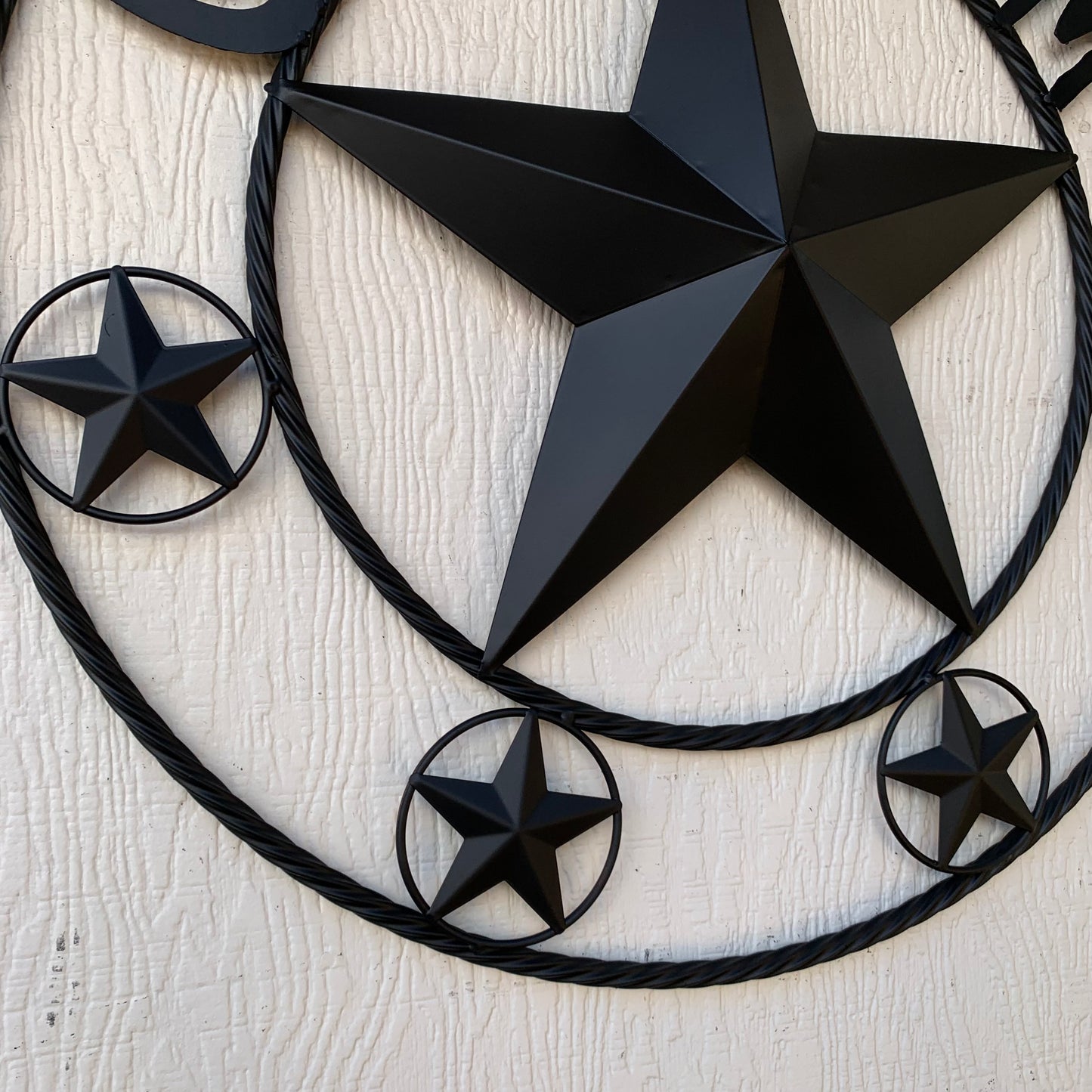 GRAHAM STYLE YOUR CUSTOM NAME STAR BARN STAR METAL LONE STAR WESTERN HOME DECOR RUSTIC BLACK HANDMADE 24",32",36",50"