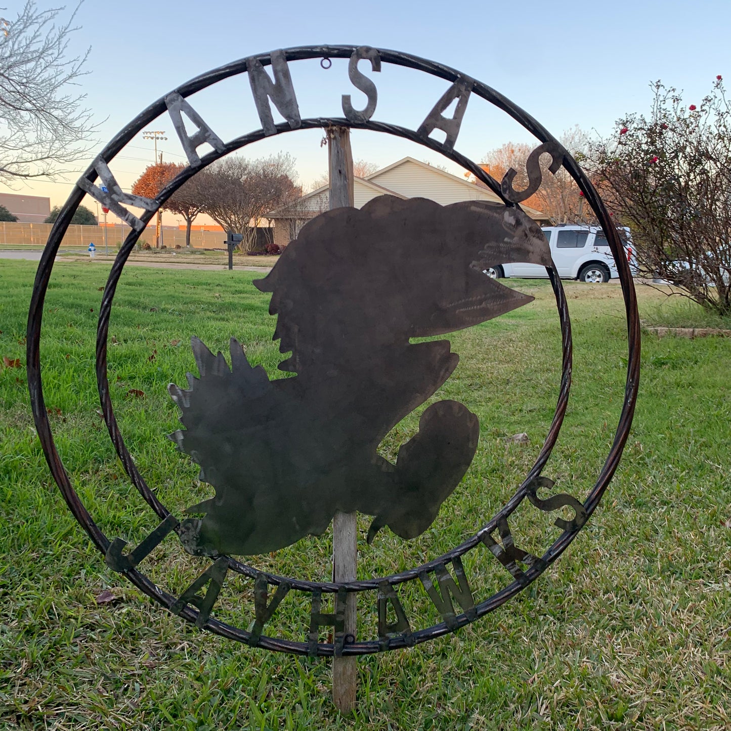 KANSAS JAYHAWKS RAW CUSTOM METAL VINTAGE CRAFT SIGN UNPAINTED TEAM HANDMADE