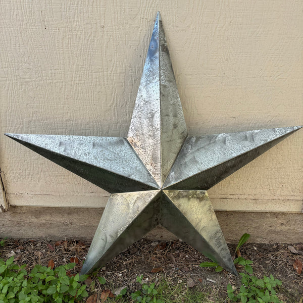 UNFINISHED GALVANIZED BARN STAR 3" TO 120" METAL WALL ART WESTERN HOME  DECOR HANDMADE #EH10418