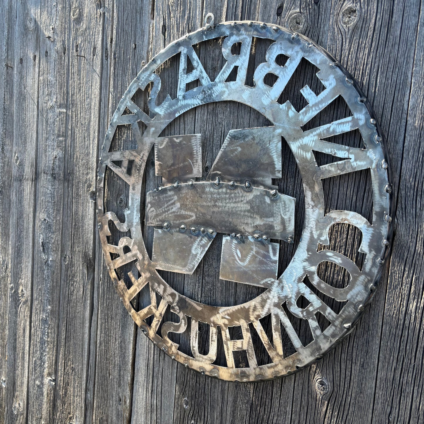 12", 18", 24", 32" NEBRASKA HUSKERS RAW METAL CUSTOM VINTAGE CRAFT TEAM SIGN