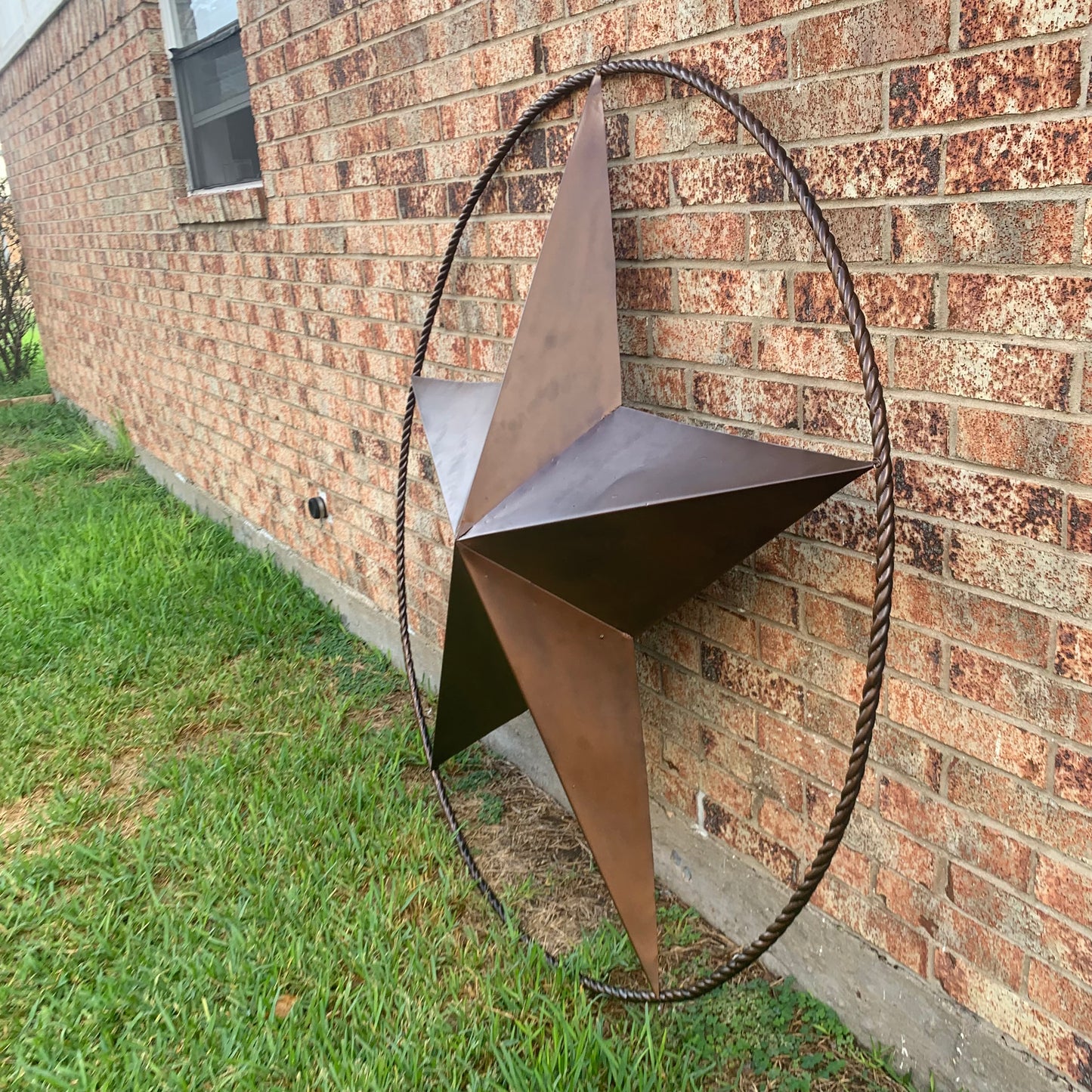 LONE STAR 60" BARN STAR METAL RUSTIC  BRONZE VINTAGE COPPER WALL ART WESTERN HOME DECOR HANDMADE NEW EH10524