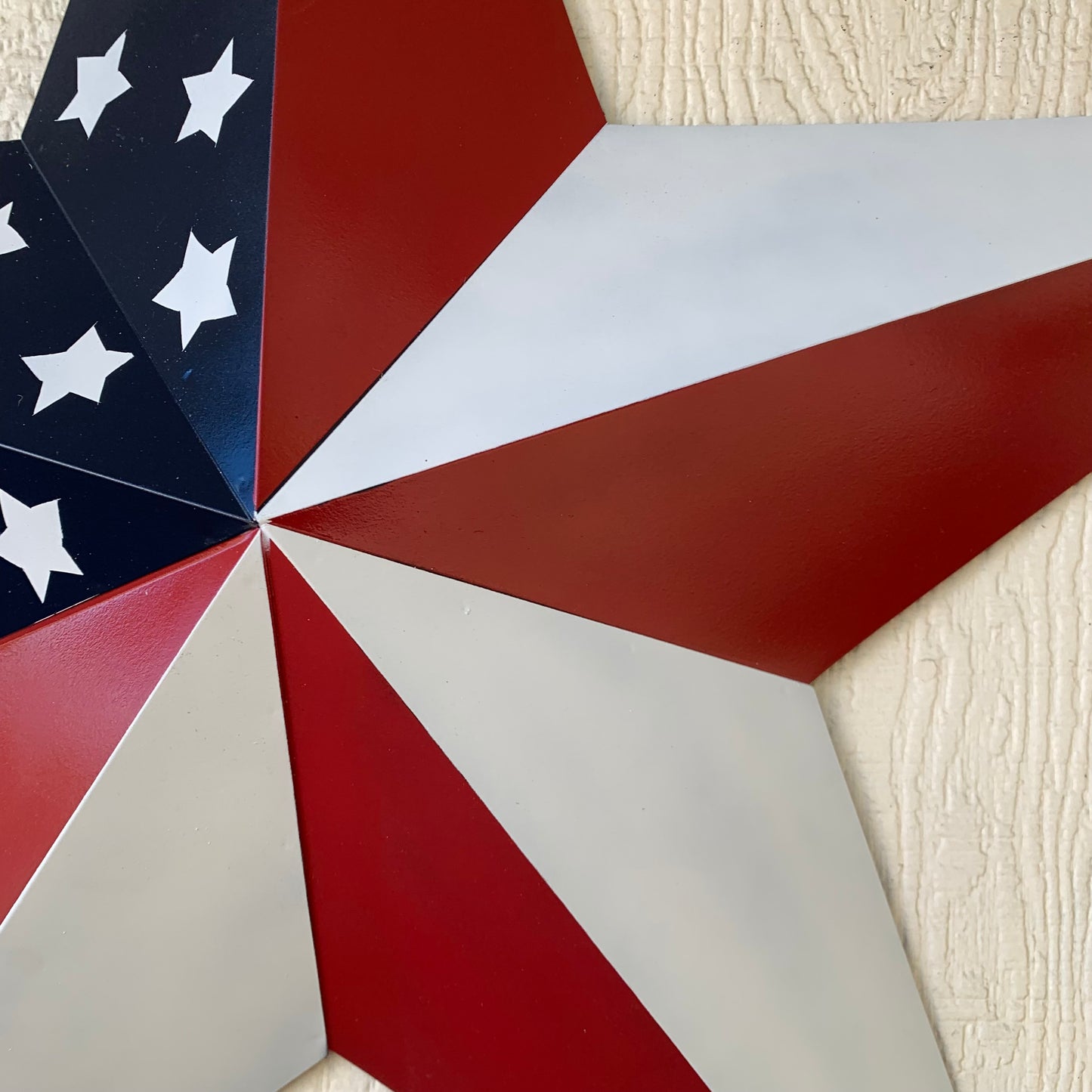 USA FLAG STAR STYLE# 5 RED WHITE & BLUE AMERICANA METAL BARN STAR WALL ART HANDMADE TO ORDER NEW #EH13380