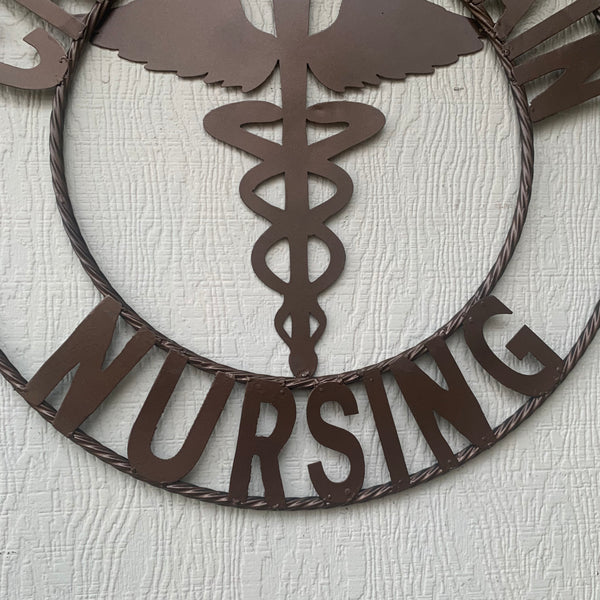 CHAMBERLAIN NURSING STYLE CUSTOM NAME SIGN MEDICAL LOGO HANDMADE