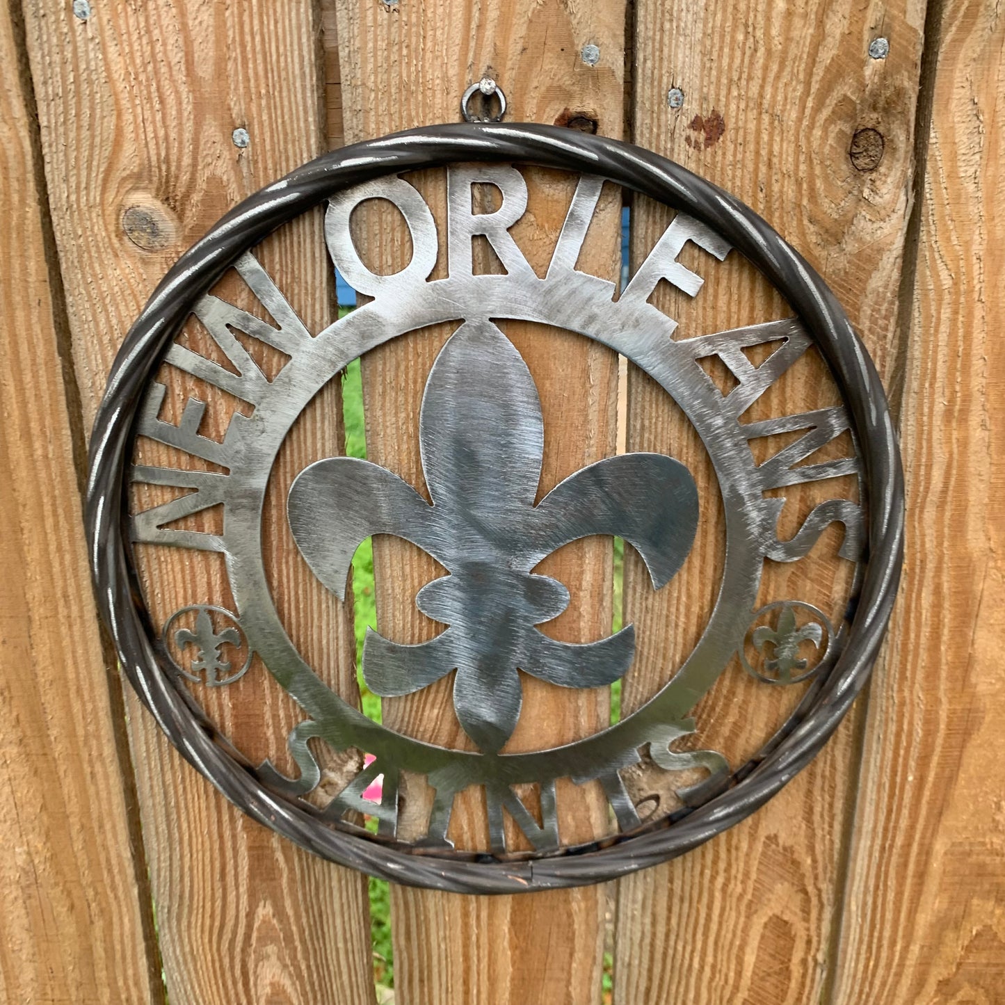 NEW ORLEANS SAINTS CUSTOM RAW METAL CRAFT SIGN WALL ART WESTERN HOME DECOR LASERCUT ART HANDMADE 12",18",24