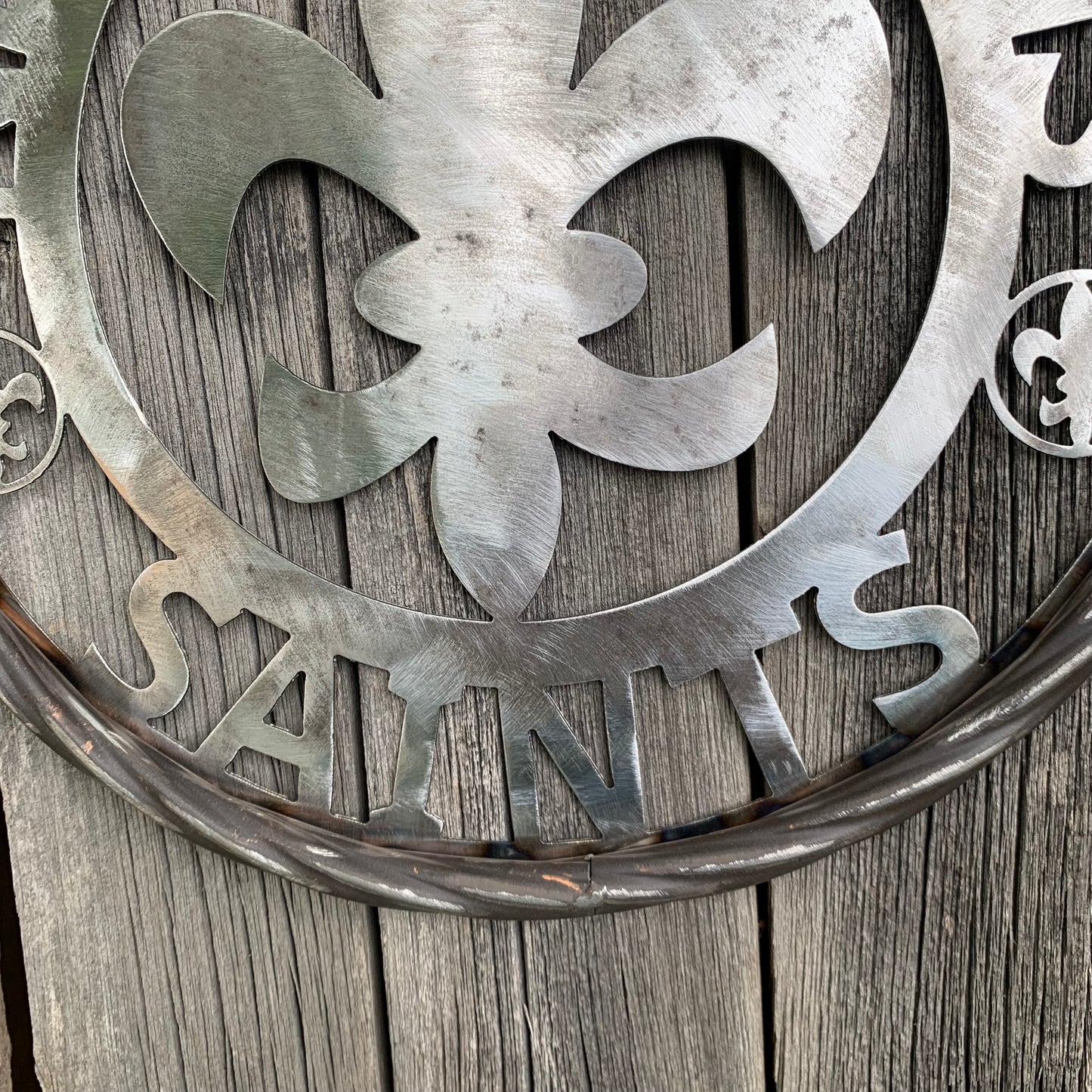 NEW ORLEANS SAINTS CUSTOM RAW METAL CRAFT SIGN WALL ART WESTERN HOME DECOR LASERCUT ART HANDMADE 12",18",24