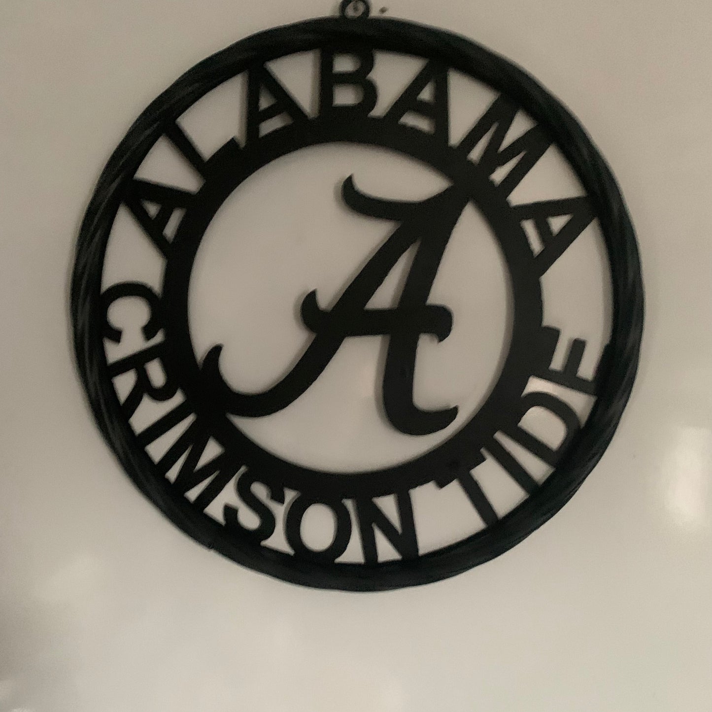 ALABAMA CRIMSON TIDE CUSTOM ALL BLACK METAL VINTAGE SIGN TEAM HANDMADE