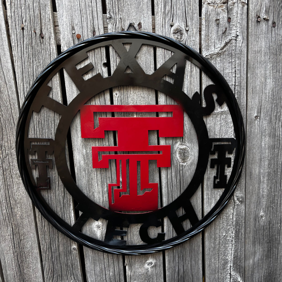 TEXAS TECH CUSTOM METAL VINTAGE CRAFT SIGN WESTERN HOME DECOR HANDMADE 12",18",24",32",36"