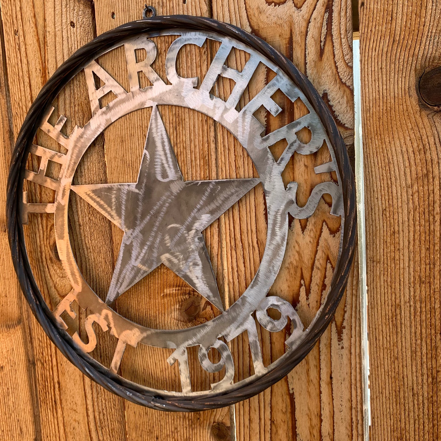 ARCHER STYLE RAW METAL YOUR CUSTOM NAME LASERCUT METAL SIGN WESTERN HOME DECOR HANDMADE ART