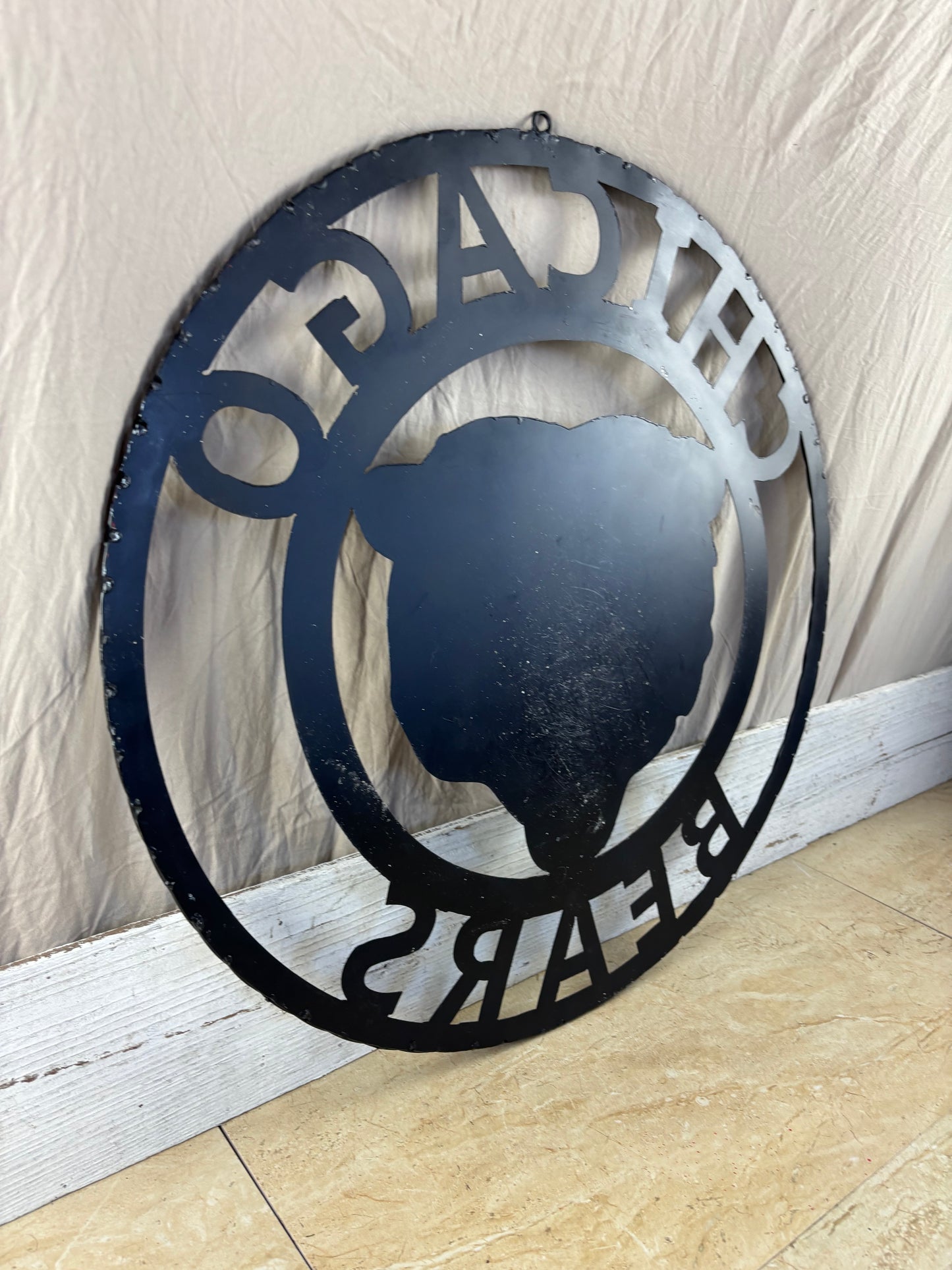CHICAGO BEARS CUSTOM METAL VINTAGE CRAFT SIGN TEAM HANDMADE STYLE# 2