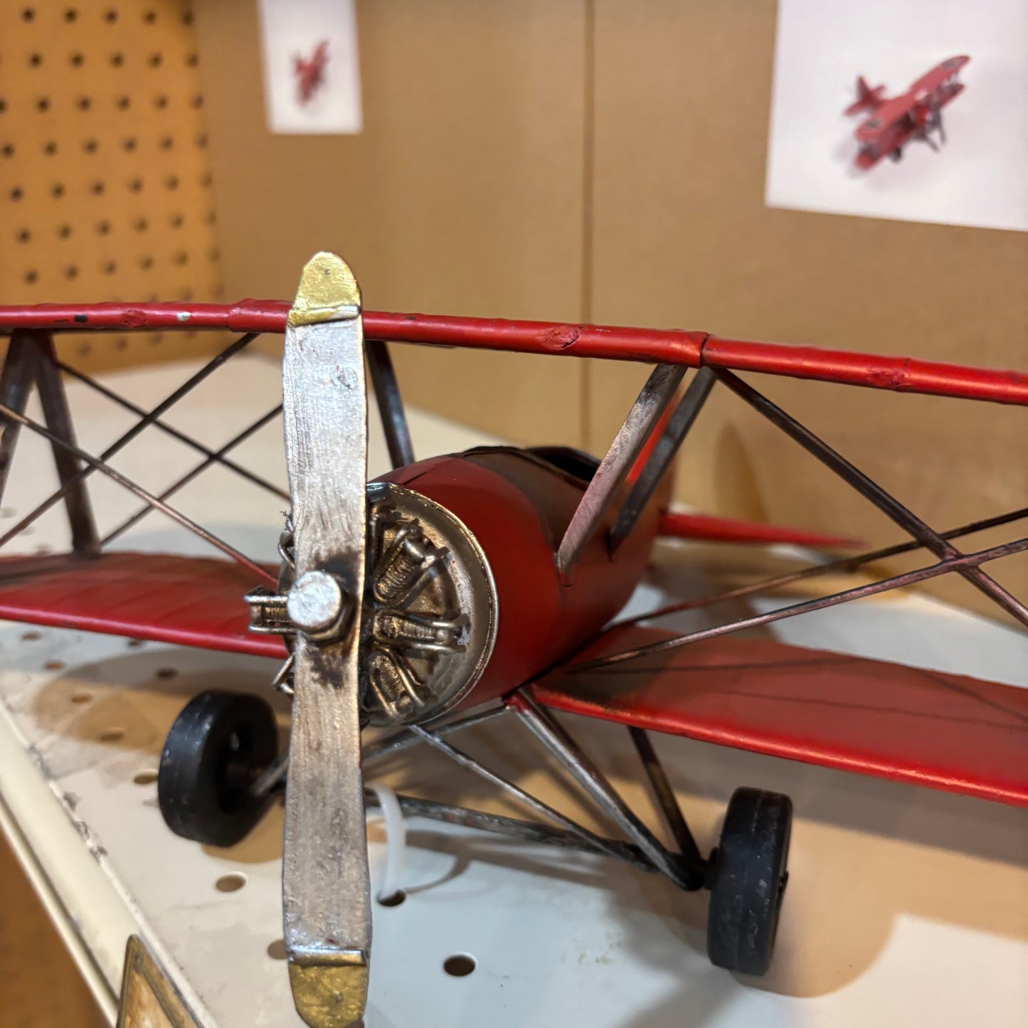 RED BARON AIRPLAINE METAL ART WESTERN HOME DECOR HANDMADE #RA0232