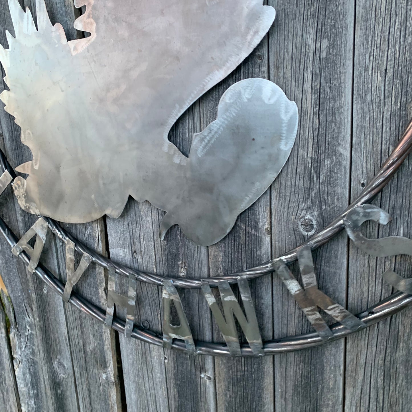KANSAS JAYHAWKS RAW CUSTOM METAL VINTAGE CRAFT SIGN UNPAINTED TEAM HANDMADE