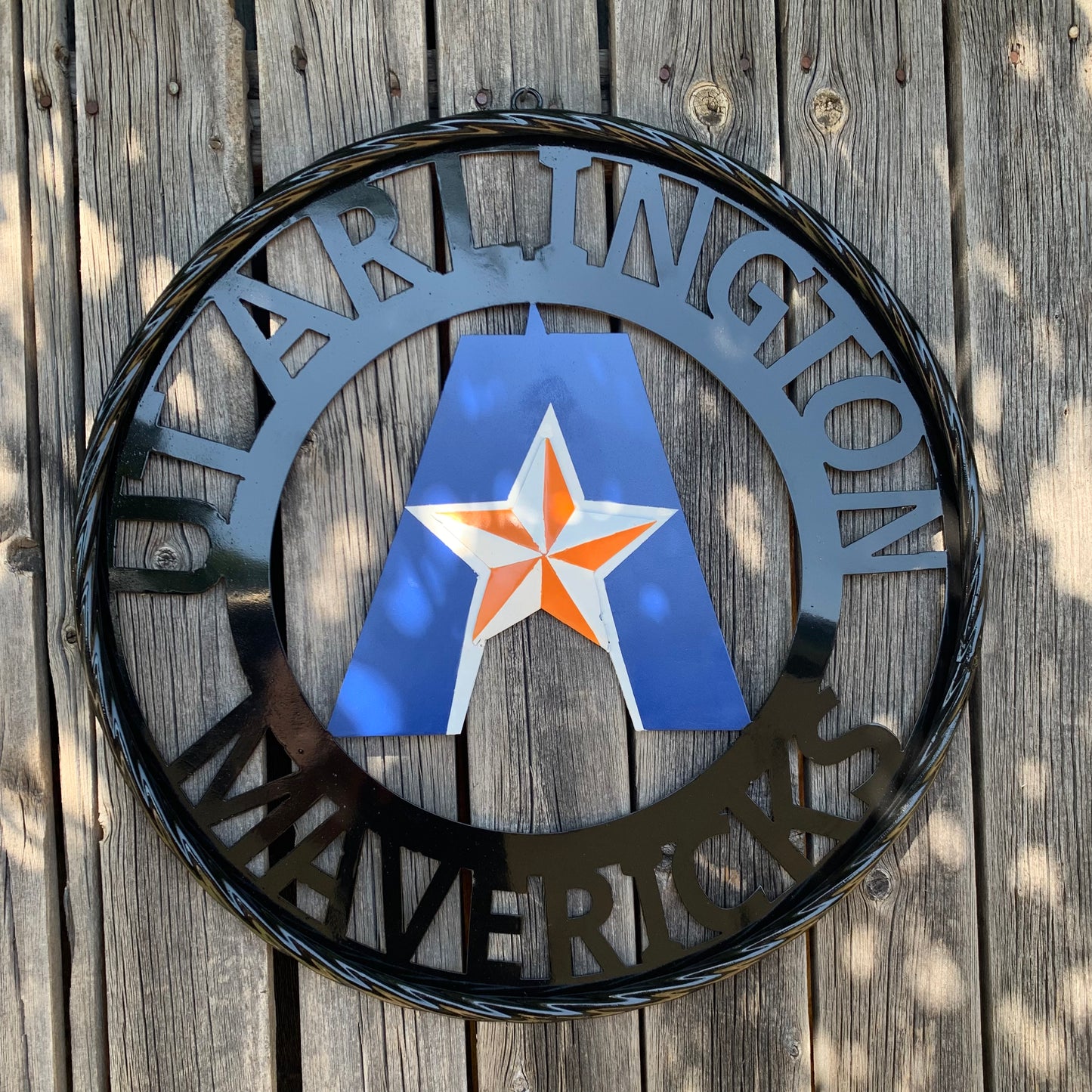 UTA ARLINGTON CUSTOM METAL VINTAGE CRAFT TEAM SIGN WESTERN HOME DECOR HANDMADE