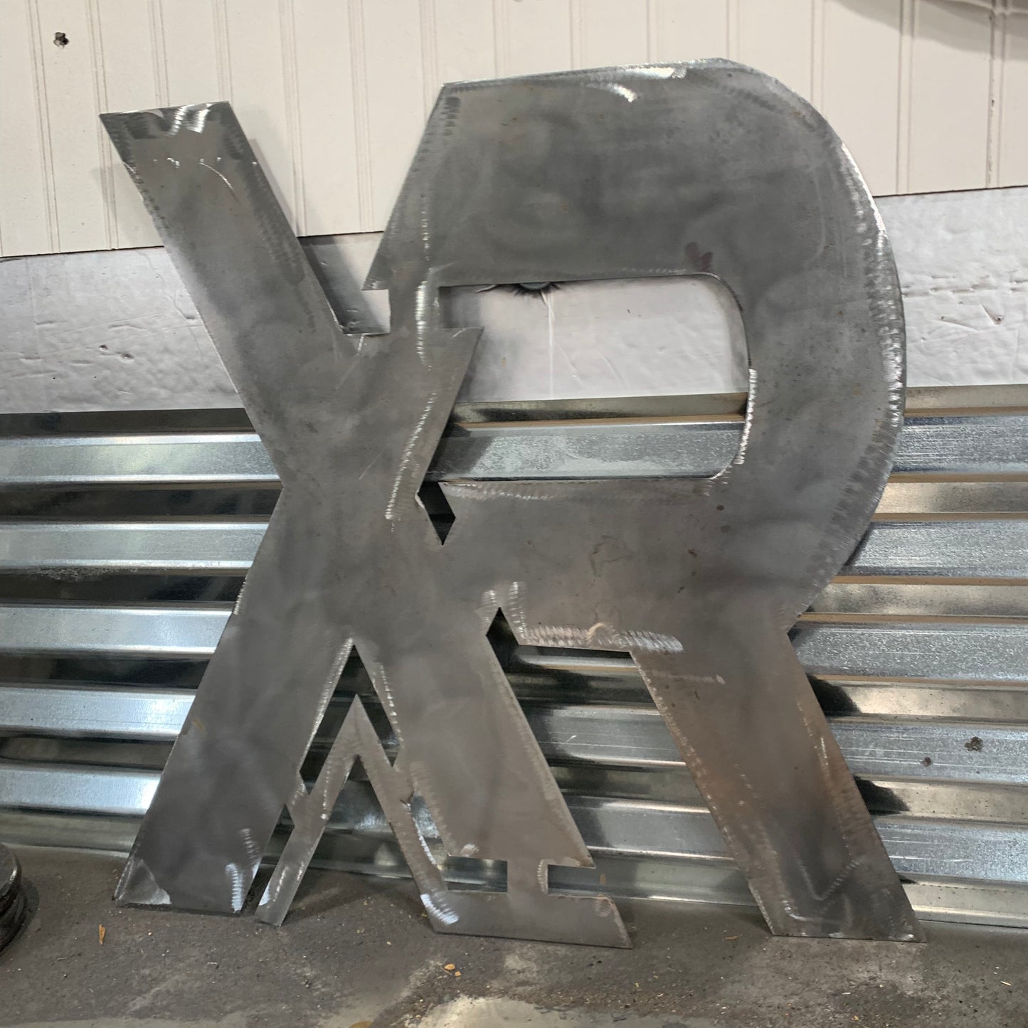 #EH11299 CUSTOM NAME XR ROOFING STYLE SIGN RED,WHITE & BLUE TEXAS FLAG LOGO HANDMADE
