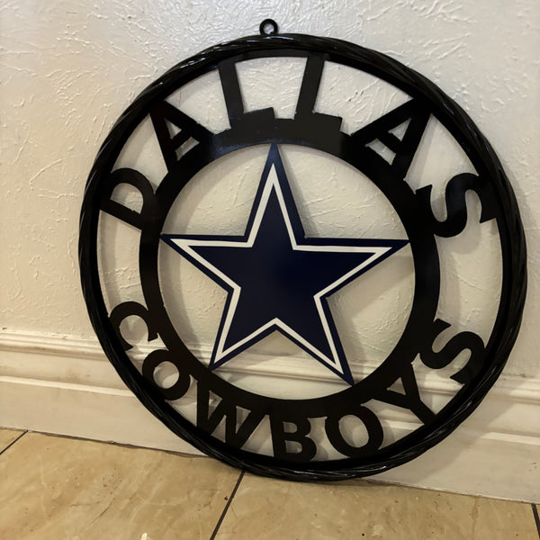 18",24",36" DALLAS COWBOYS METAL WALL ART WESTERN HOME DECOR VINTAGE RUSTIC BRONZE NEW #EH12316