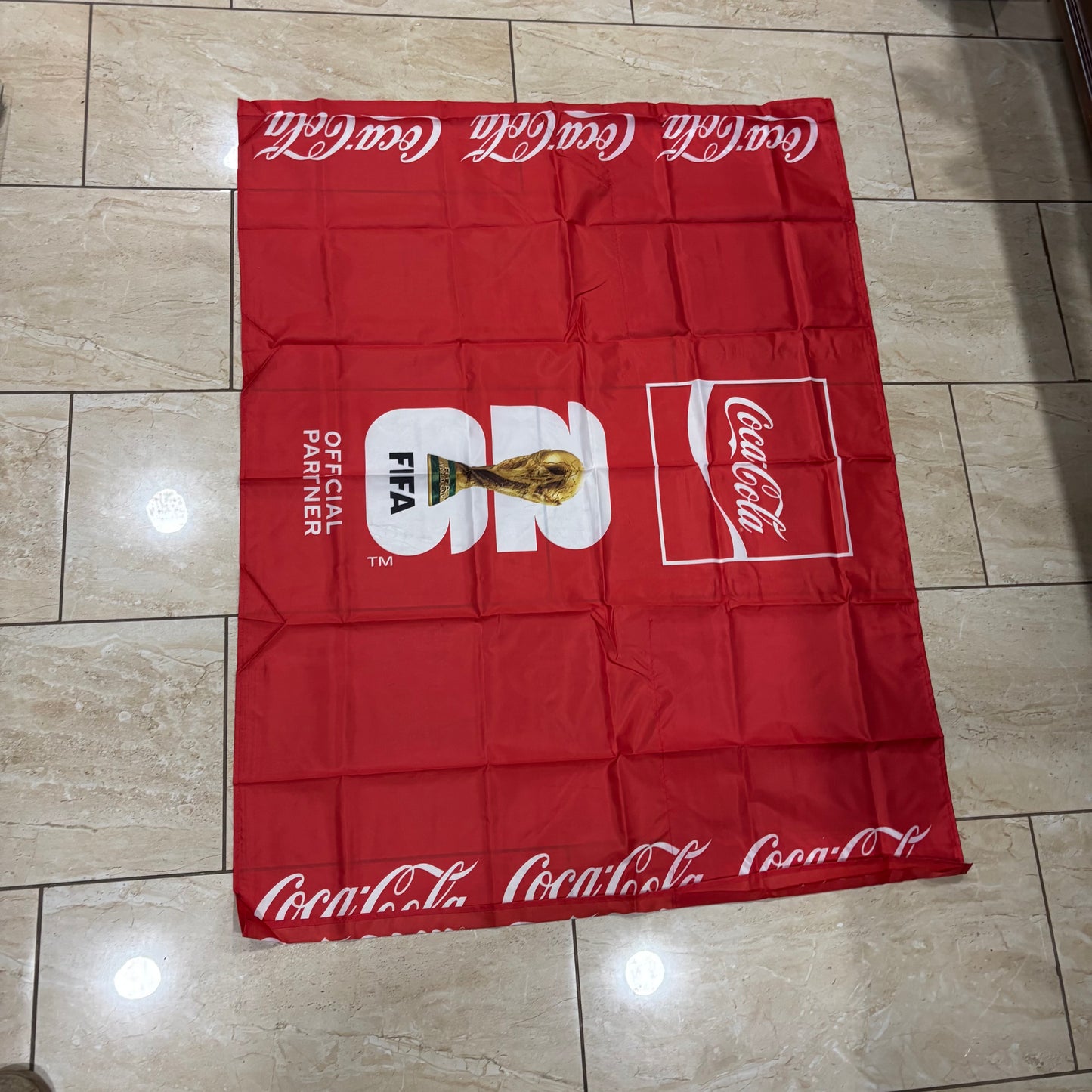 FIFA WORLD CUP 2026 COCACOLA FLAG 3ft x 4ft GENUINE LICENSES WESTEEN HOME DECOR  #EH13731