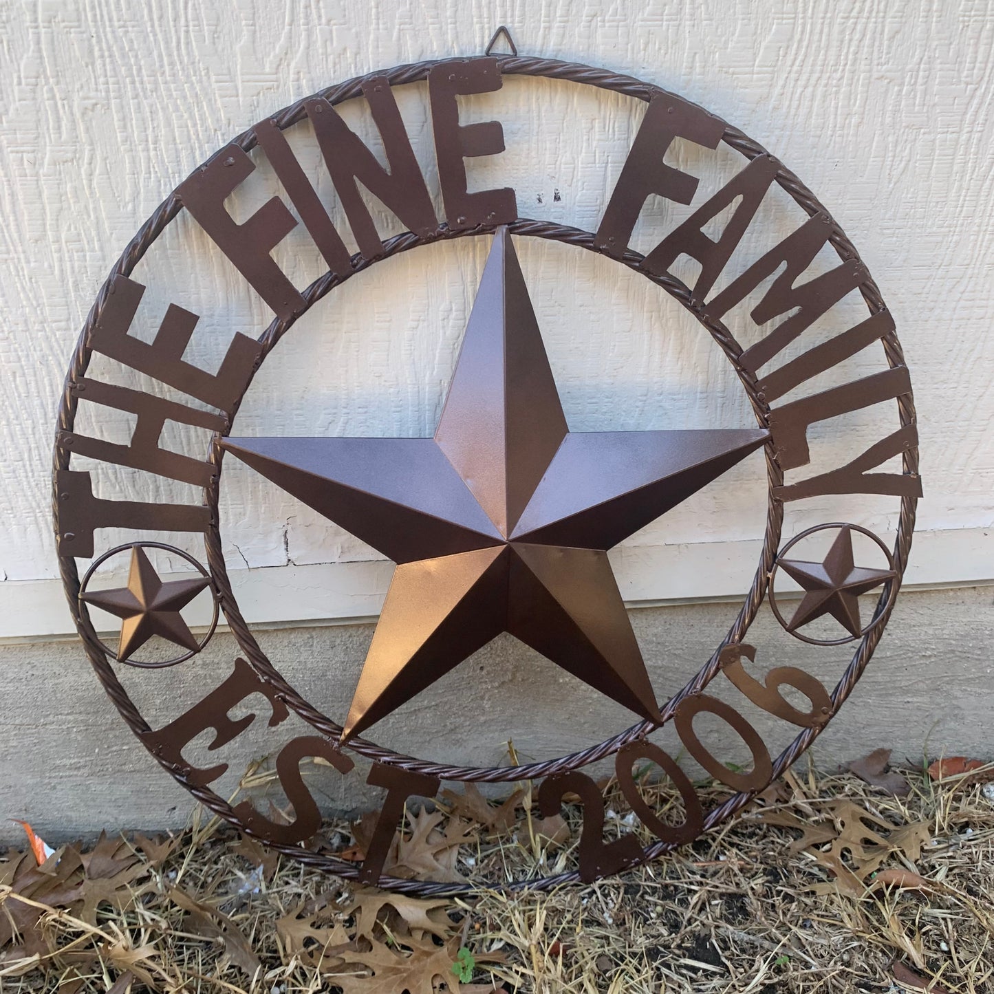 FINE FAMILY STYLE YOUR CUSTOM NAME STAR BARN STAR METAL LONE STAR WESTERN HOME DECOR RUSTIC BRONZE HANDMADE 24",32",36",50"