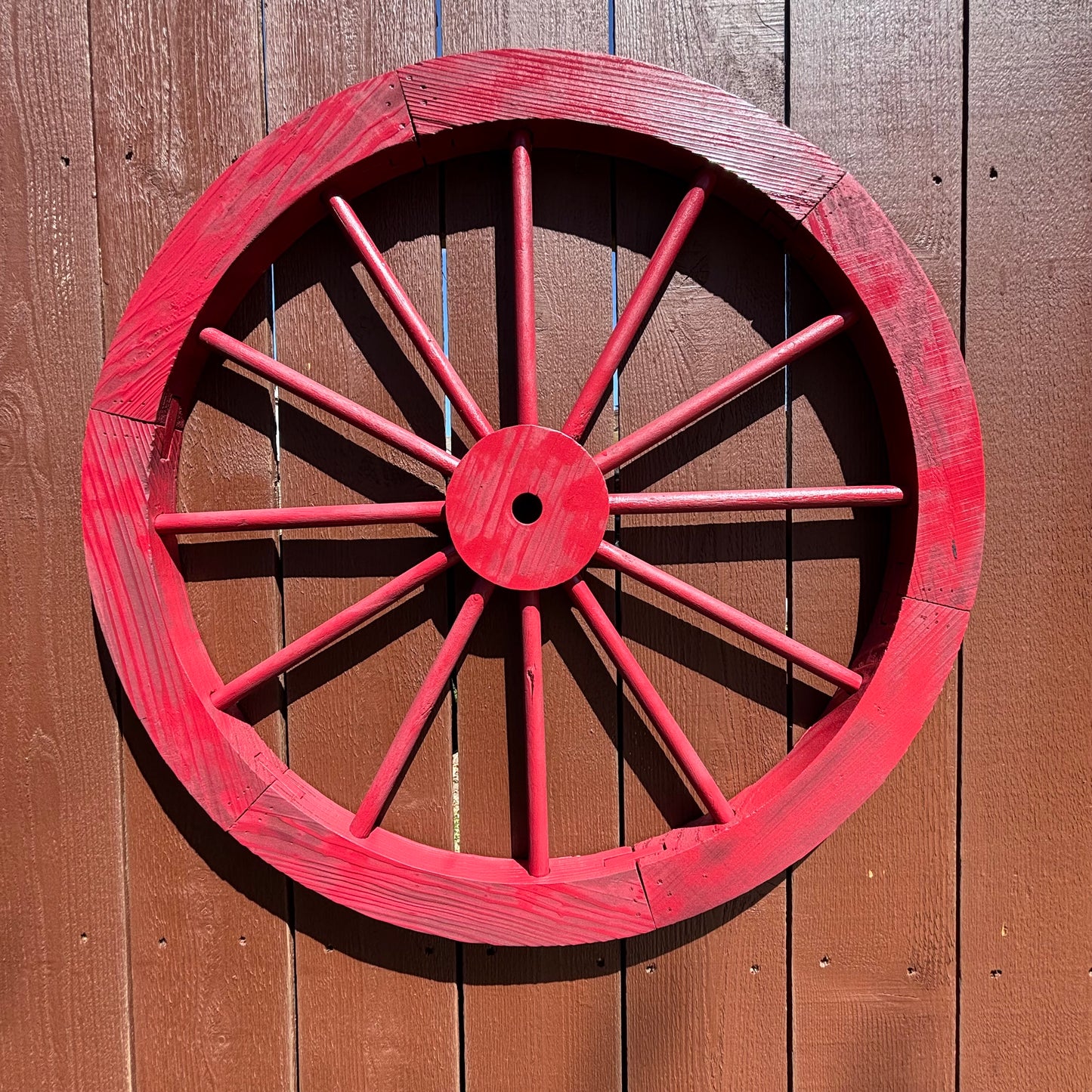 RED WAGON WHEEL BARN WOOD WESTERN HOME DECOR RUSTIC NEW 16",24",30",36",40"