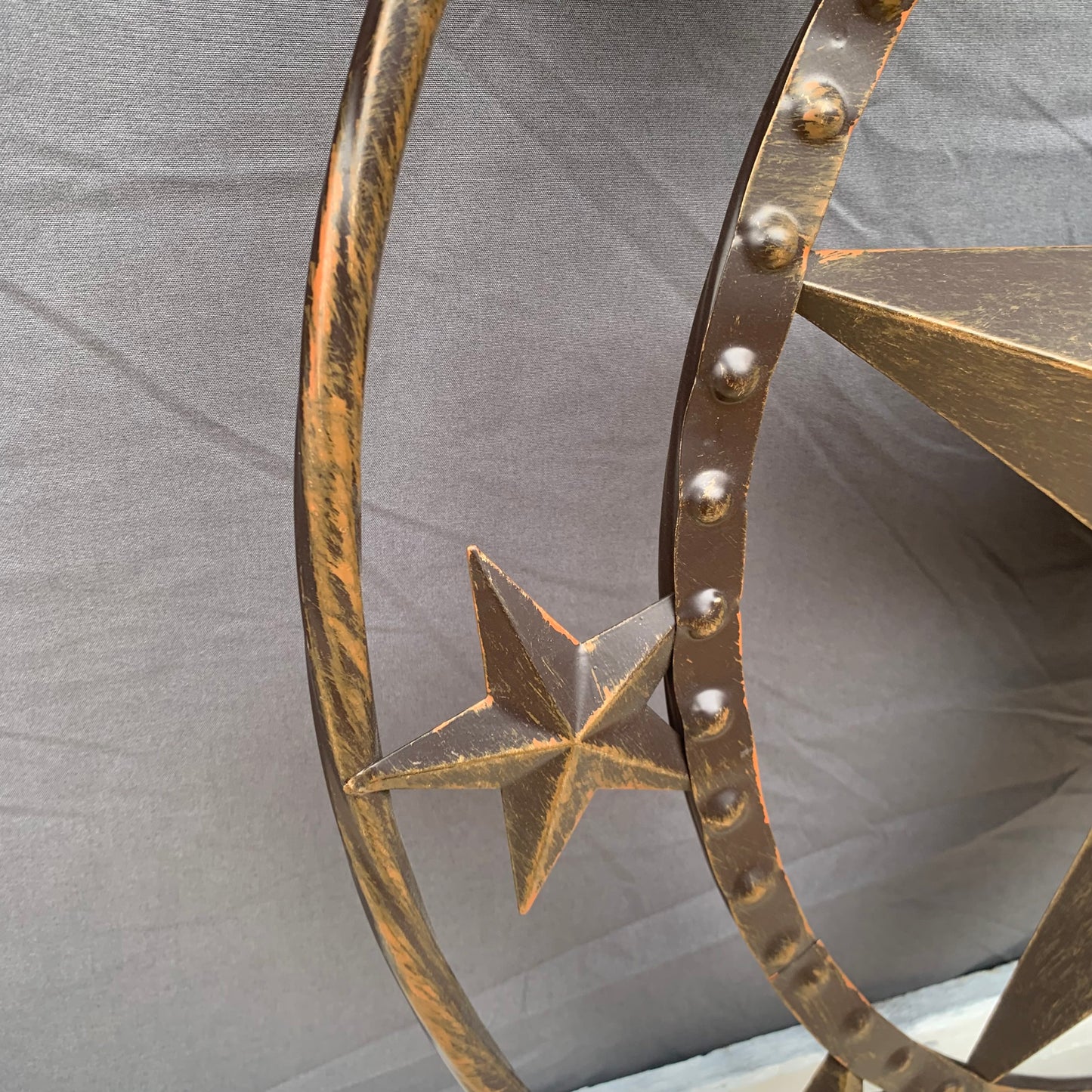 24" MULTI STAR BEADED COLIBROX BARN STAR METAL LONESTAR WESTERN HOME DECOR HANDMADE RUSTIC DARK BRONZE NEW