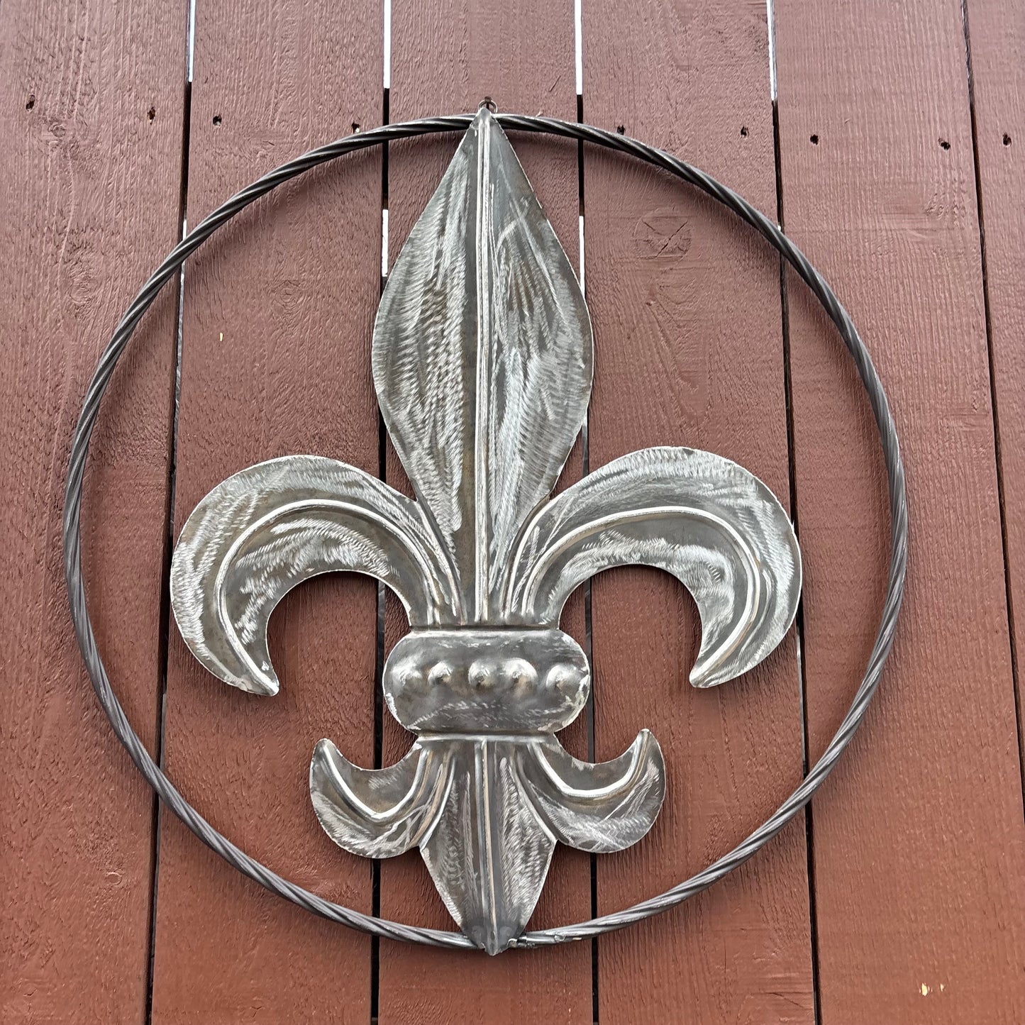 FLEUR DE LIS  CUSTOM RAW METAL METAL UNPAINTED WALL ART SIGN WESTERN HOME DECOR HANDMADE NEW 12",18",24",32"